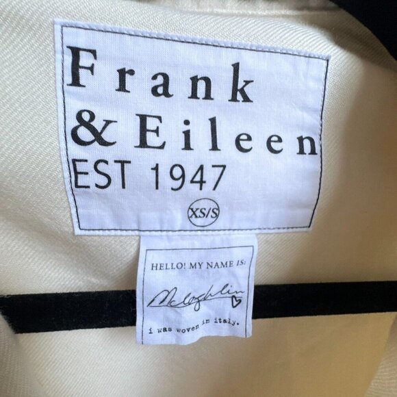 Frank & Eileen White and Blue Layered Button Down Shirt - Picture 3 of 12